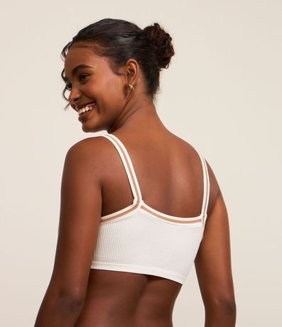 Soutien Canelado en Poliamida Seamless con Recortes Contrastantes 3