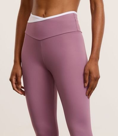 Pantalón Legging Deportiva en Microfibra con Cintura V Bicolor 3