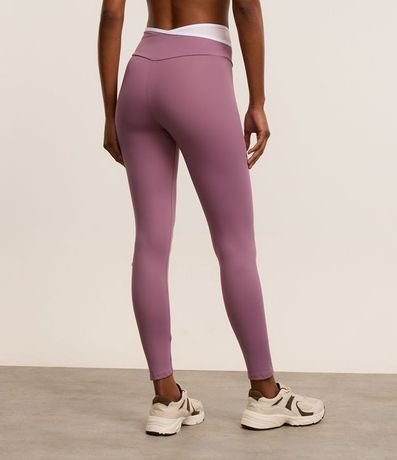 Pantalón Legging Deportiva en Microfibra con Cintura V Bicolor 5