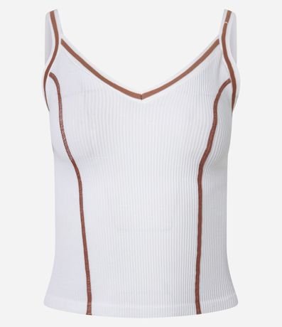 Camisete Texturizada Seamless con Pespuntes Contrastantes 5