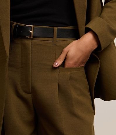 Pantalón Wide Leg en Sastrería con Pliegues y Cinturón 5