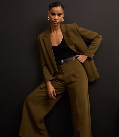 Pantalón Wide Leg en Sastrería con Pliegues y Cinturón 6