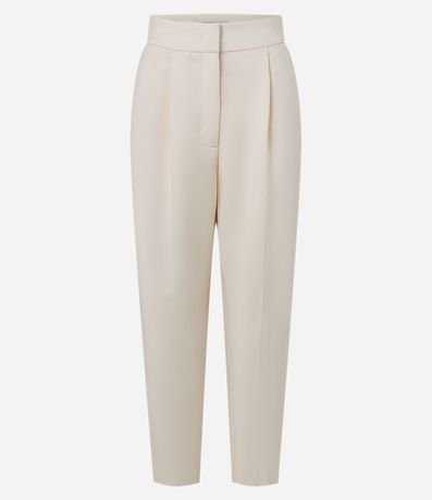 Pantalón Zanahoria en Sastre Cintura Alta con Pliegues 6