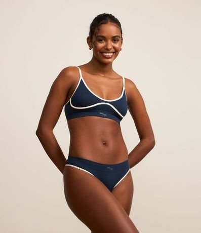 Bombacha Bikini Seamless con Acabado Contrastante
