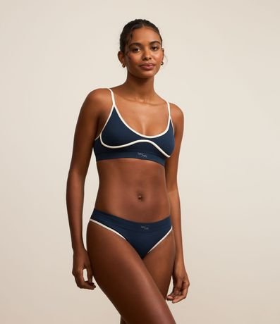 Soutien Sport Seamless con Detalles Contrastantes y Textura 2