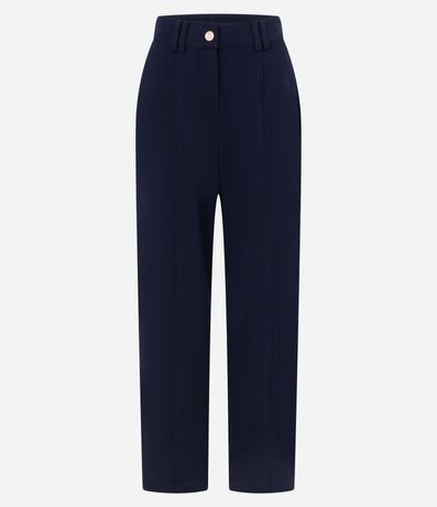 Pantalón Wide Cintura Baja en Crepé con Frisos 5