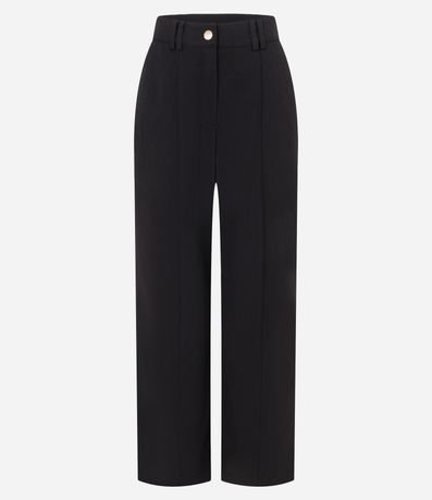 Pantalón Wide Cintura Baja en Crepé con Frisos 5