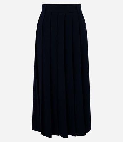 Pollera Evasê Midi Sastrería con Efecto Plegado 5