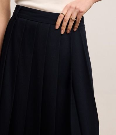 Pollera Evasê Midi Sastrería con Efecto Plegado 3