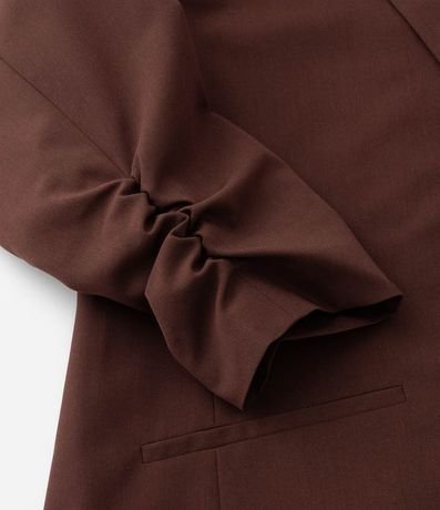Blazer Alargado en Crepé con Manga Fruncida Curve & Plus Size 7