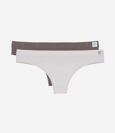 Kit 02 Bombachas Bikini Hilo Seamless Texturizadas