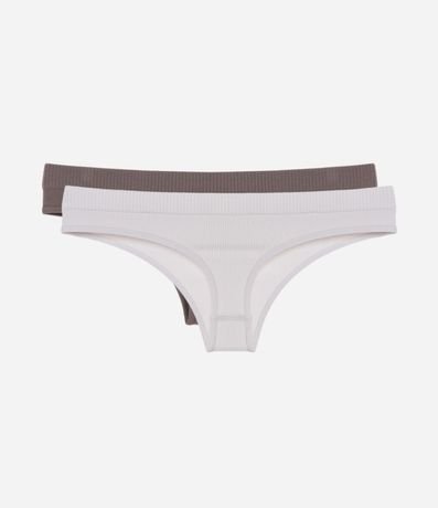 Kit 02 Bombachas Bikini Hilo Seamless Texturizadas 2