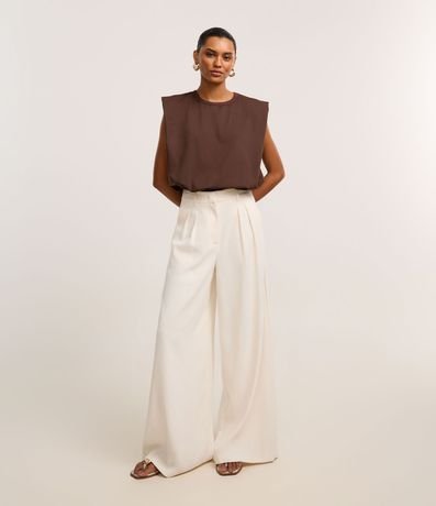 Body en Tricolina con Caida Amplia y Cuello Redondo 2