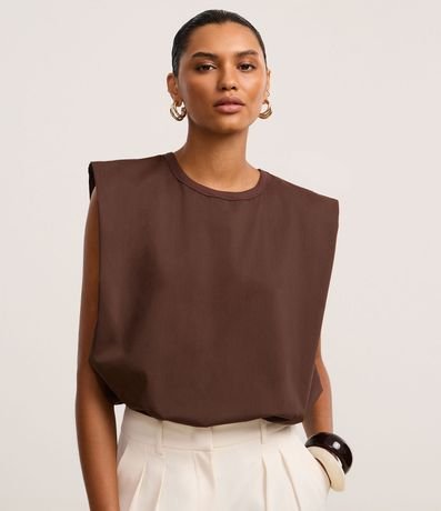 Body en Tricolina con Caida Amplia y Cuello Redondo 3