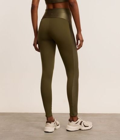 Pantalón Legging Deportiva en Microfibra con Cintura alto y Detalle Canelado 3