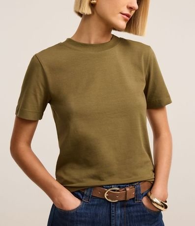 Blusa en Rib con Cuello Redondo 5