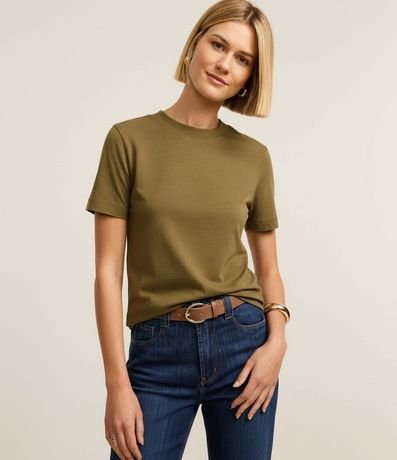 Blusa en Rib con Cuello Redondo 4