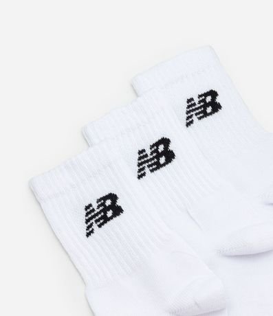 kit 03 Medias Cano Mediano en Algodón New Balance 4