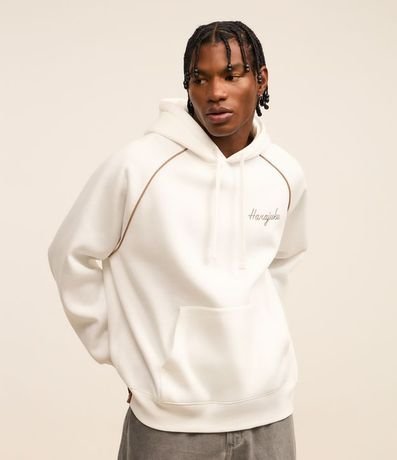 Saco Boxy en Fleece con Felpa con Estampa Degradé de Peces Orientales