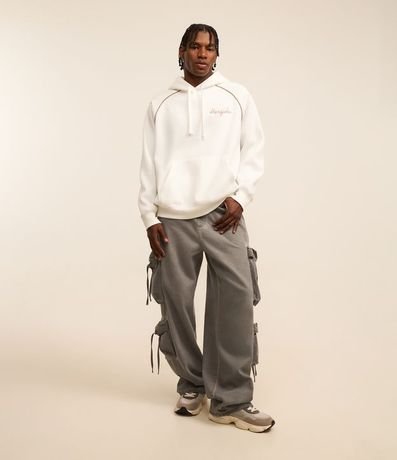 Saco Boxy en Fleece con Felpa con Estampa Degradé de Peces Orientales 2