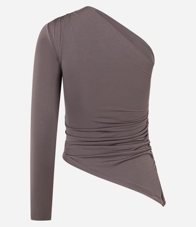 Blusa Hombro Único en Malla Jersey con Lateral Fruncida 2