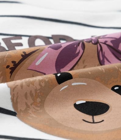 Blusa Infantil con Estampa Rayada y Osita - Talle 1 a 6 años 3