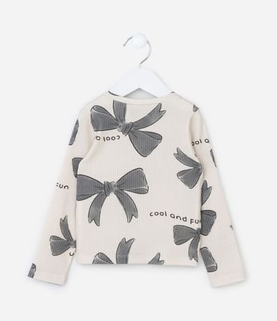 Blusa Infantil Acanalada con Estampa de Enlaces - Talle 1 a 6 Años 2