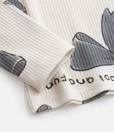 Blusa Infantil Acanalada con Estampa de Enlaces - Talle 1 a 6 Años 4