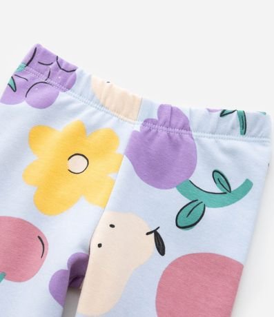 Pantalón Legging Infantil Calientita con Estampa Flores - Talle 1 a 6 años 5