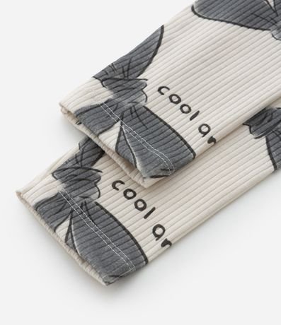 Pantalón Legging Infantil Acanalada con Estampa Lazos - Talle 1 a 6 años 4