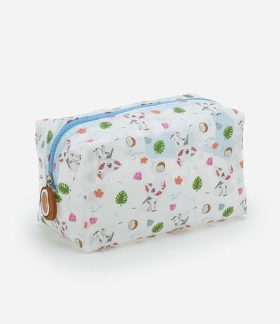 Neceser Rectangular Mediana con Estampa de Pua Puerco
