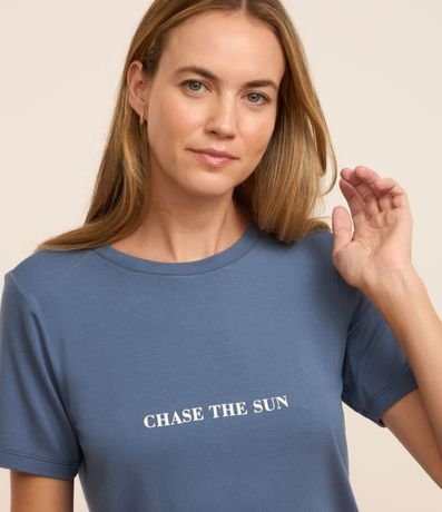 Pijama Short Doll con Estampa Lettering Chase The Sun 3