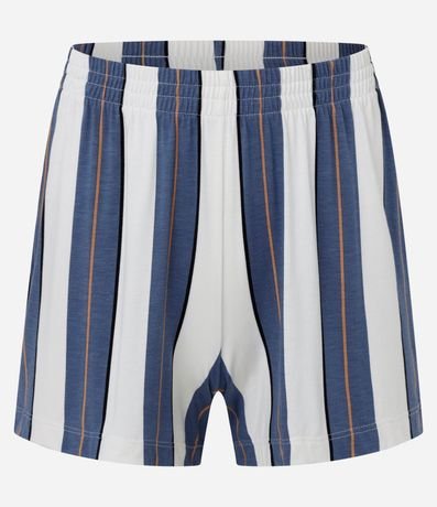 Pijama Short Doll en Viscosa con Estampa Visualize y Short Rayado 7