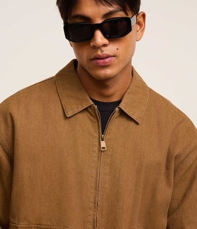 Campera Bomber en Sarga con Bolsillos Cargo 6