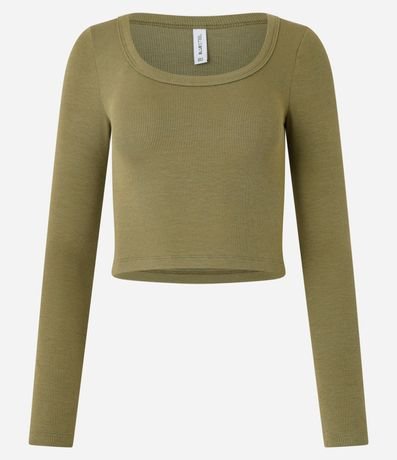 Blusa Acanalada en Rib con Escote Profundo 4