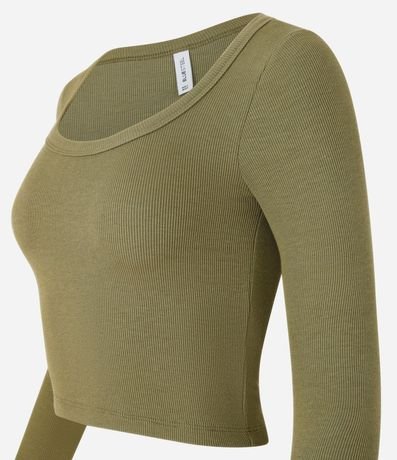 Blusa Acanalada en Rib con Escote Profundo 5