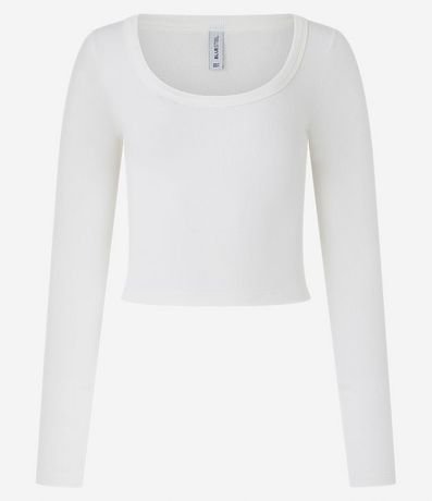 Blusa Acanalada en Rib con Escote Profundo 3