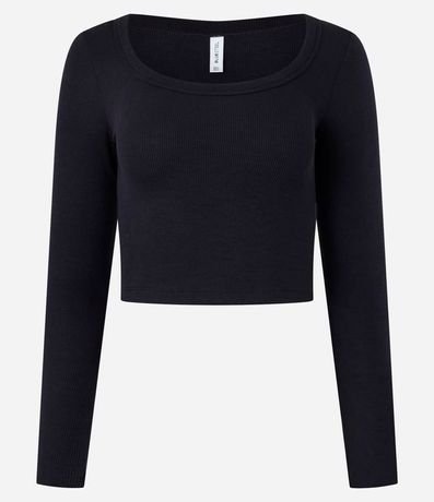 Blusa Acanalada en Rib con Escote Profundo 7