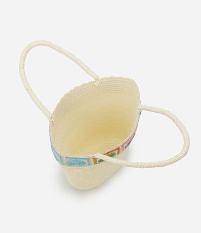 Cartera de Paja Infantil con Bordado Frutas - Talle único 4