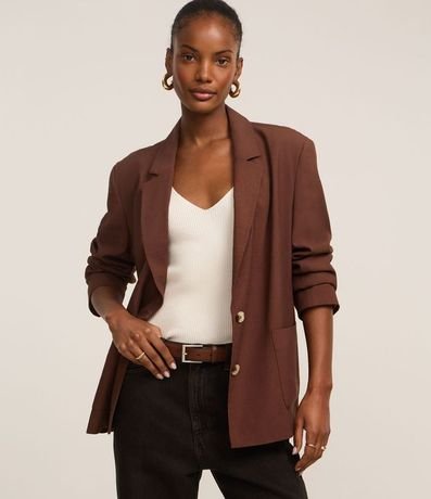 Blusa Acanalada en Punto con Escote v y Espalda Descotada 2