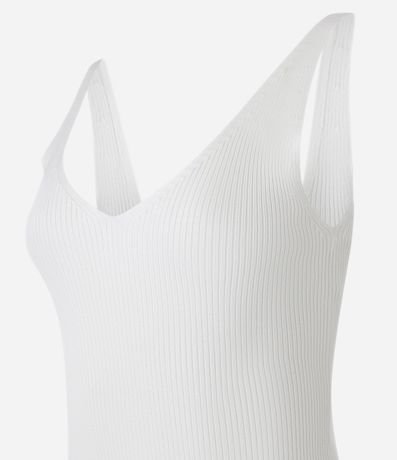 Blusa Acanalada en Punto con Escote v y Espalda Descotada 7