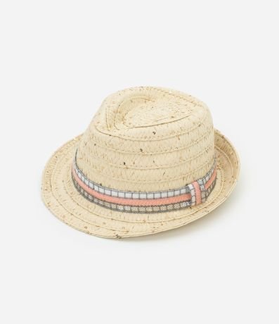 Sombrero de Paja Infantil con Faixa y Lentejuelas - Talle único