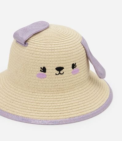 Sombrero de Paja Infantil con Carita y Oreja - Talle único 2