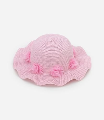 Sombrero de Paja Infantil con Flores - Talle único 1