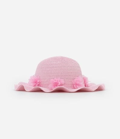 Sombrero de Paja Infantil con Flores - Talle único 2