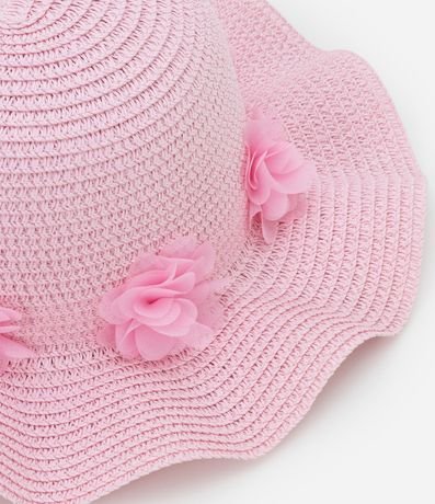 Sombrero de Paja Infantil con Flores - Talle único 3