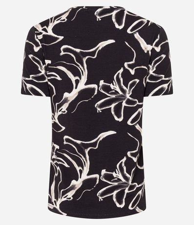 Blusa en Algodón con Estampa Floral de Efecto Blur 2