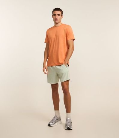 Bermuda Deportiva sin Estampado con Detalles de Colores