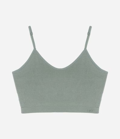 Soutien Top Alargado Sin copa en Poliamida Texturizada Seamless 5