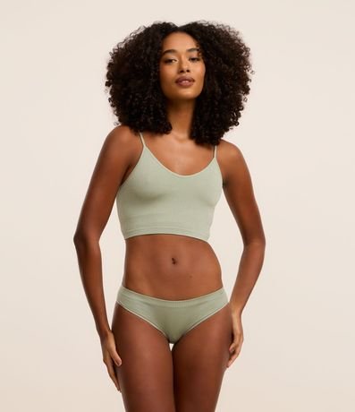 Soutien Top Alargado Sin copa en Poliamida Texturizada Seamless 2